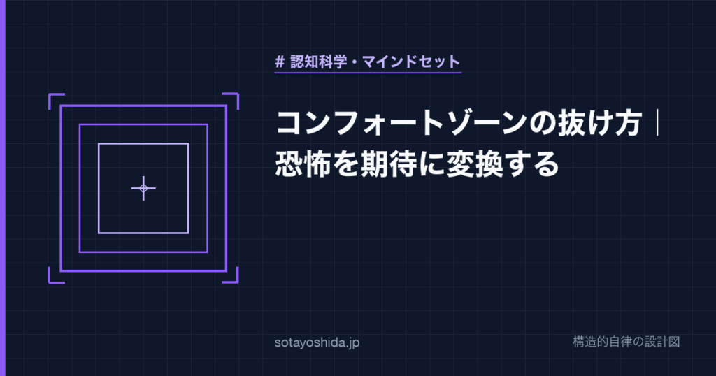 コンフォートゾーンの抜け方｜恐怖を期待に変換する
