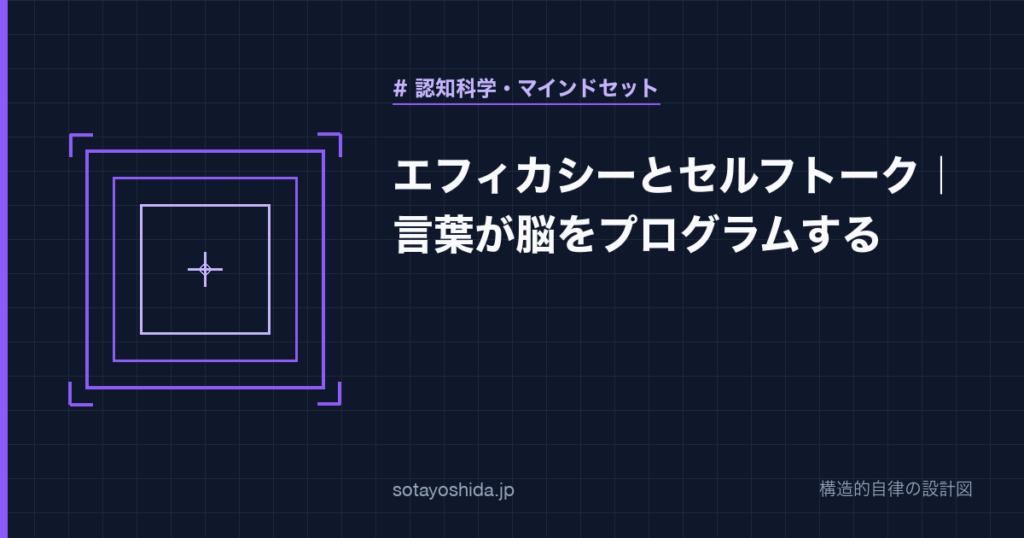 エフィカシーとセルフトーク｜言葉が脳をプログラムする