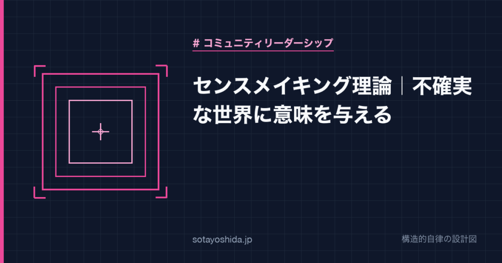 センスメイキング理論|不確実な世界に意味を与える