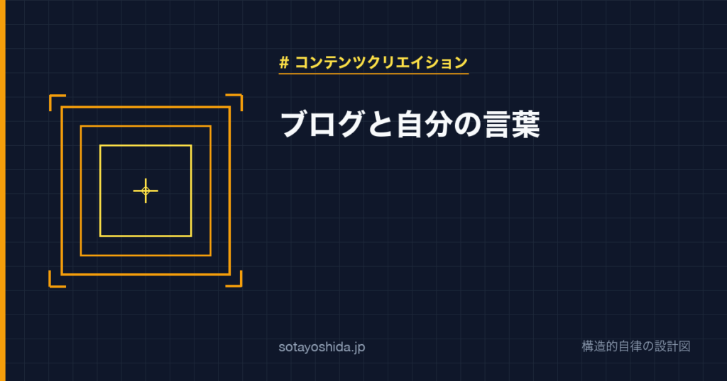ブログと自分の言葉
