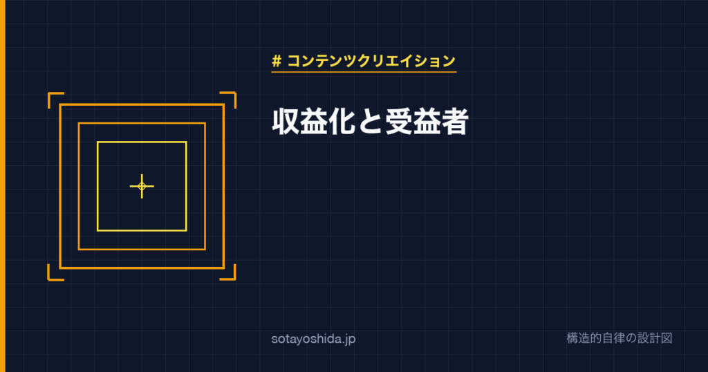 収益化と受益者