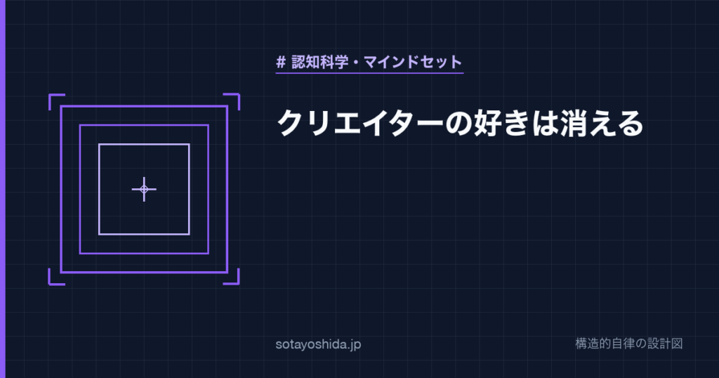 クリエイターの好きは消える