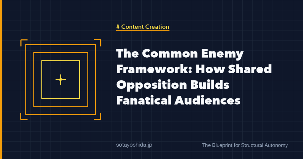 The Common Enemy Framework: How Shared Opposition Builds Fanatical Audiences