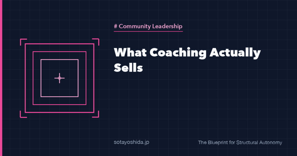 What Coaching Actually Sells