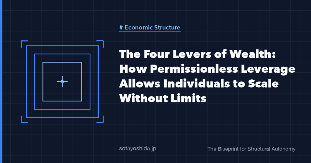 The Four Levers of Wealth: How Permissionless Leverage Allows Individuals to Scale Without Limits