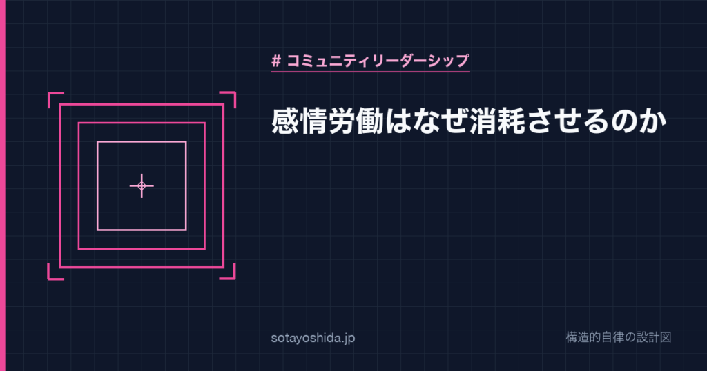 感情労働はなぜ消耗させるのか