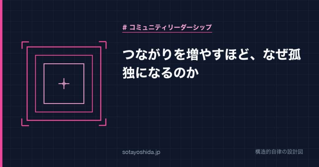 つながりを増やすほど、なぜ孤独になるのか