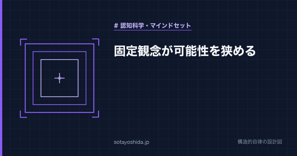 固定観念が可能性を狭める