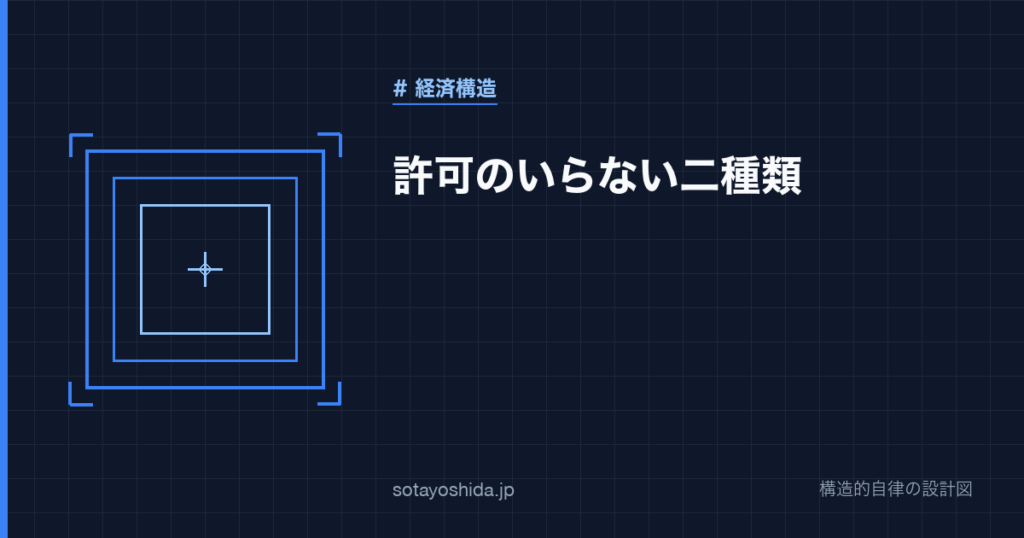 許可のいらない二種類