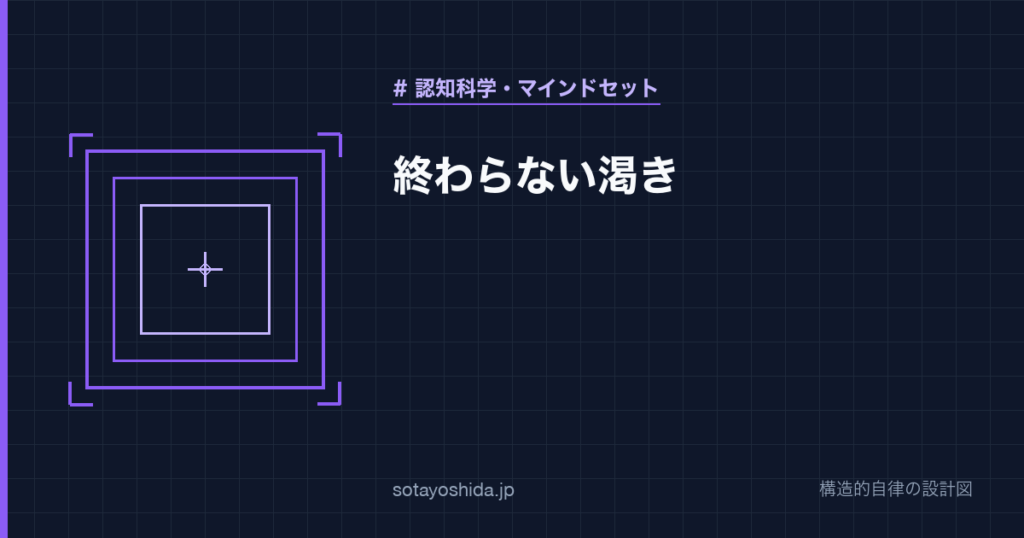 終わらない渇き