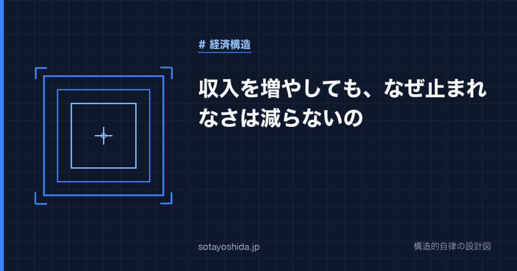 収入を増やしても、なぜ止まれなさは減らないの