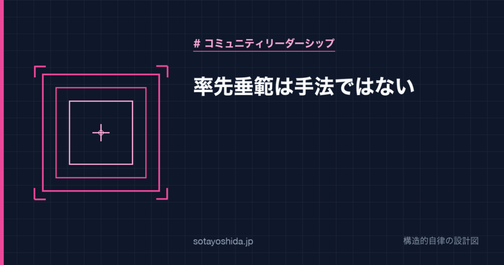 率先垂範は手法ではない