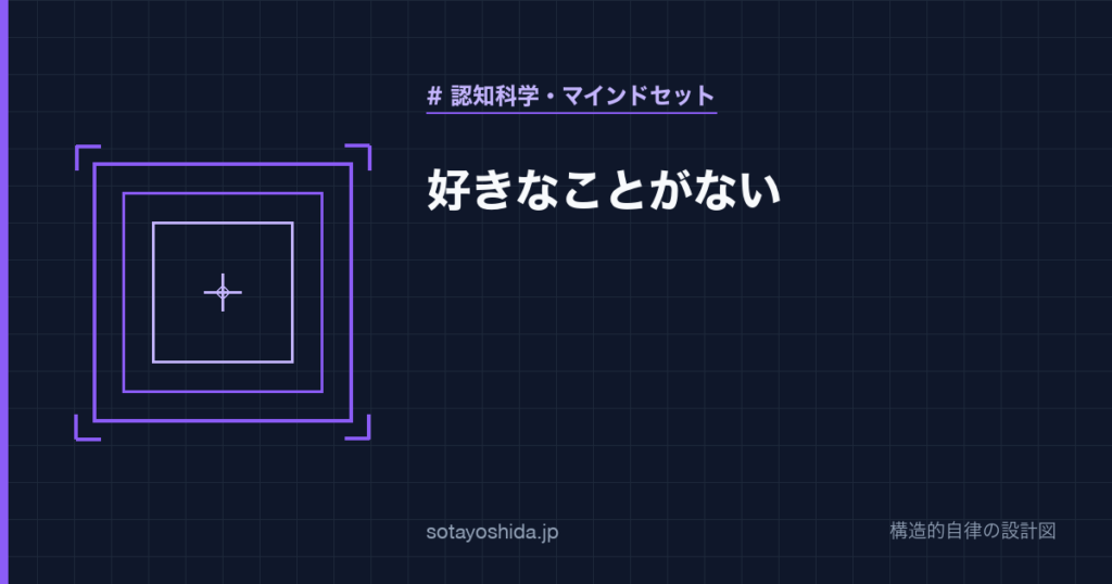 好きなことがない