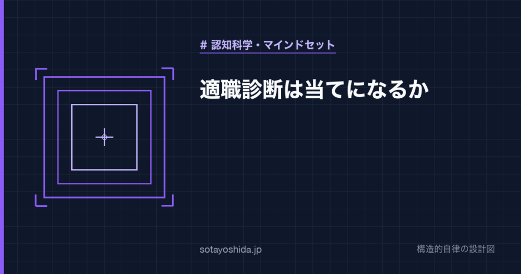 適職診断は当てになるか
