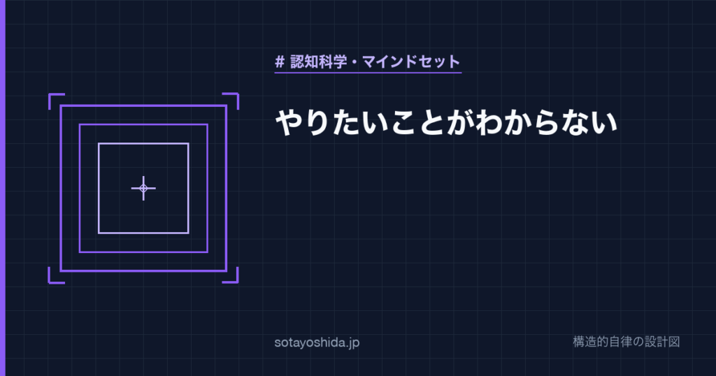 やりたいことがわからない